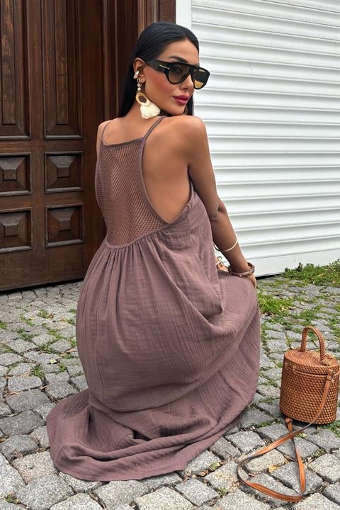 Vestido Mueslin Marrom