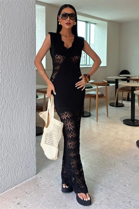 Vestido de Malha Openwork