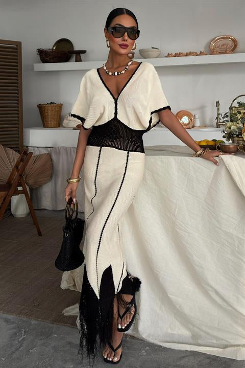 Vestido de Malha c/ decote V