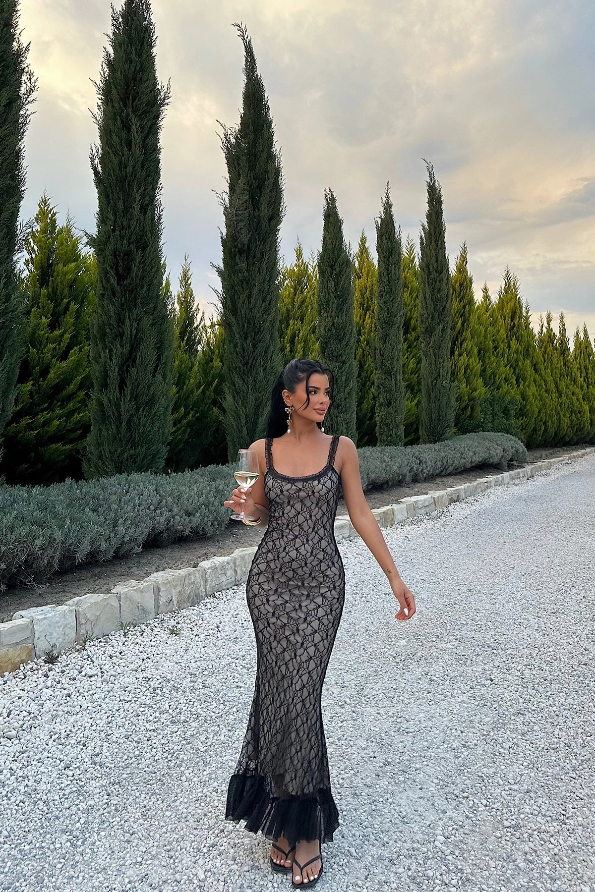 Vestido Longo Rendado