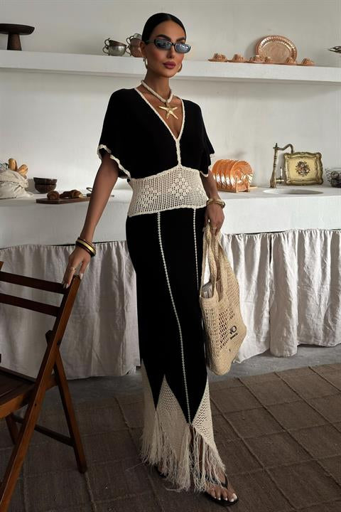 Vestido de Malha c/ decote V