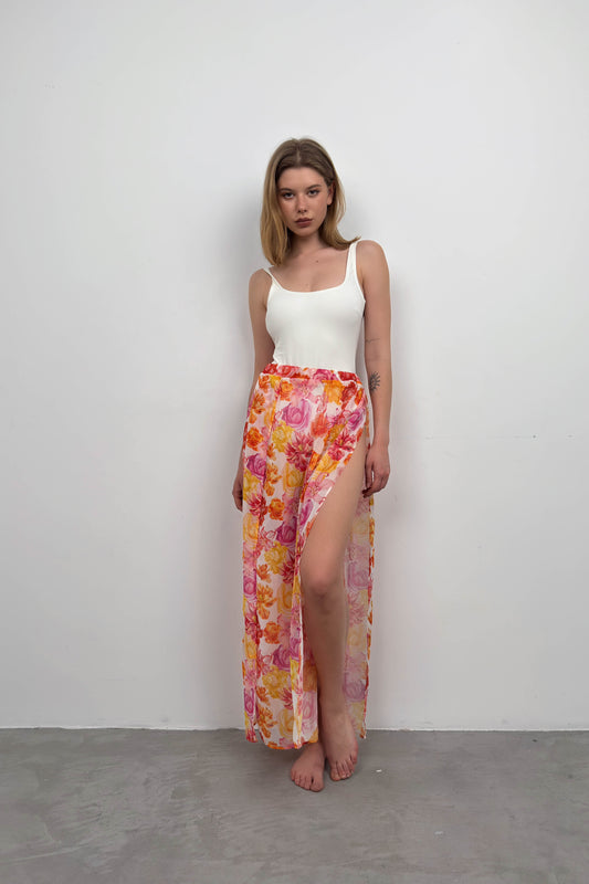 Pareo - Amarelo e branco