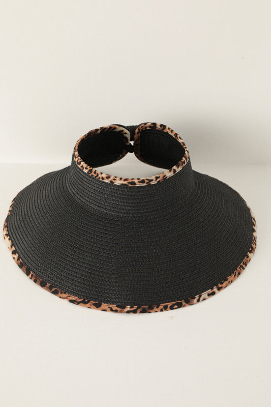 Chapéu Preto c/ detalhes Leopardo