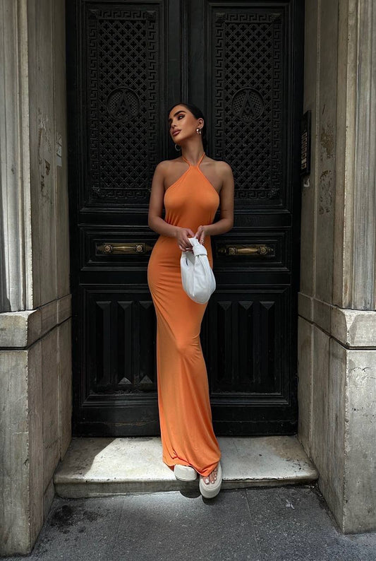 Vestido Maxi Laranja