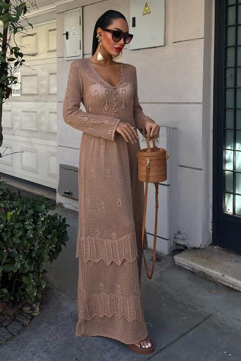 Vestido Étnico Marrom