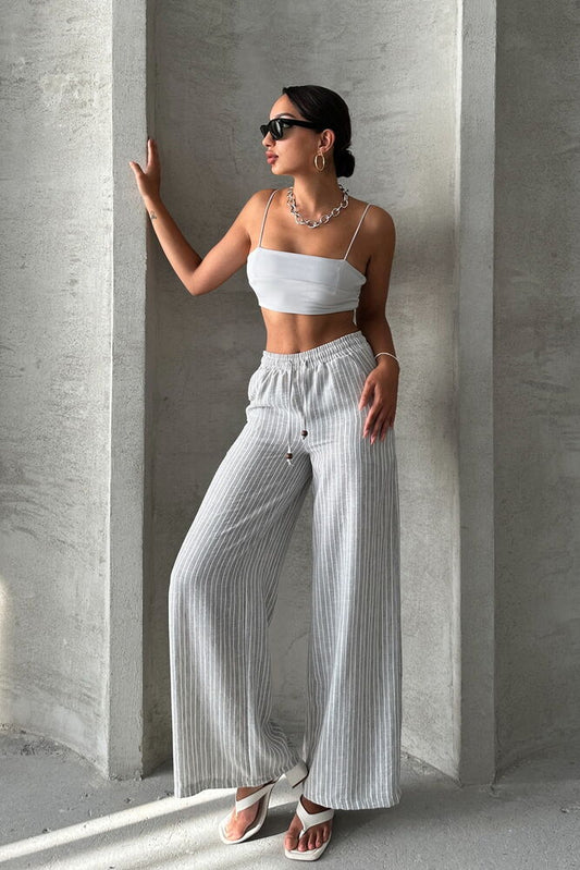 Calças de Linho Cinzentas