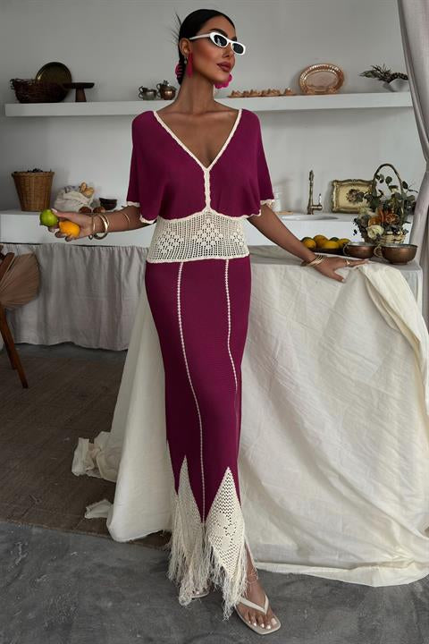 Vestido de Malha c/ decote em V