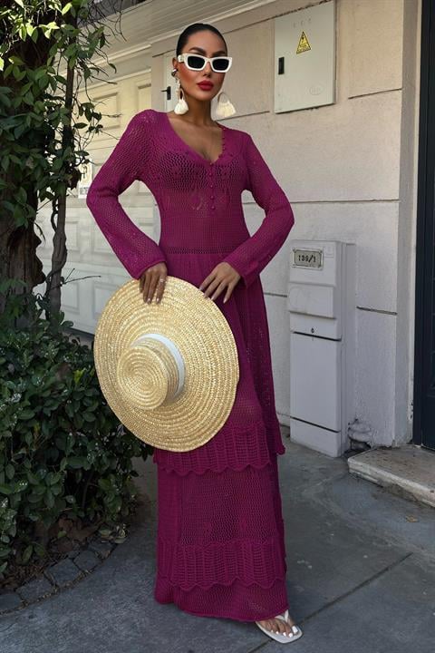 Vestido Étnico Ameixa