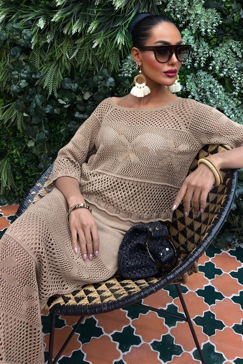 Camisola Crochet Bege