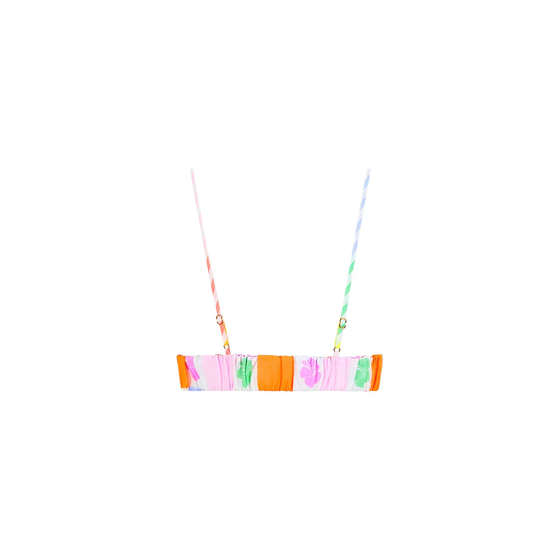 Top cropped bralette - Hibiscus Rainbow