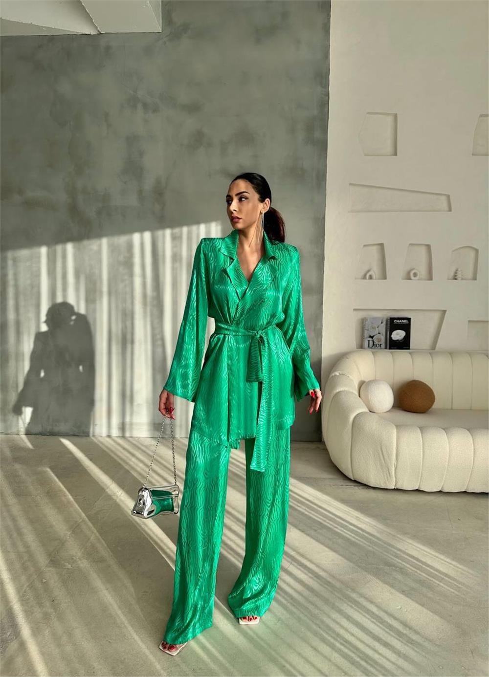 Blazer Cetim Verde
