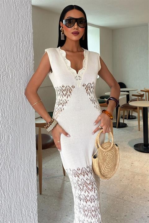 Vestido de Malha Openwork