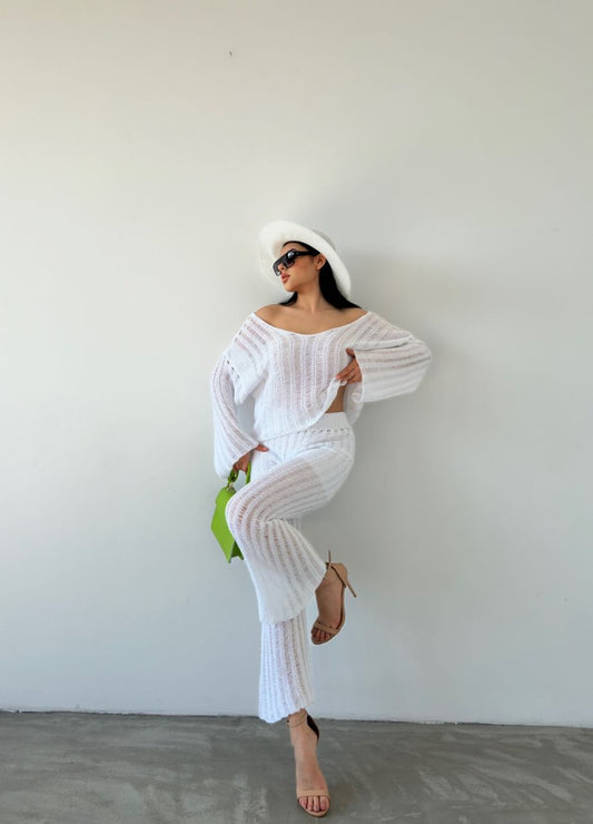 Calças de Tricô Forrado