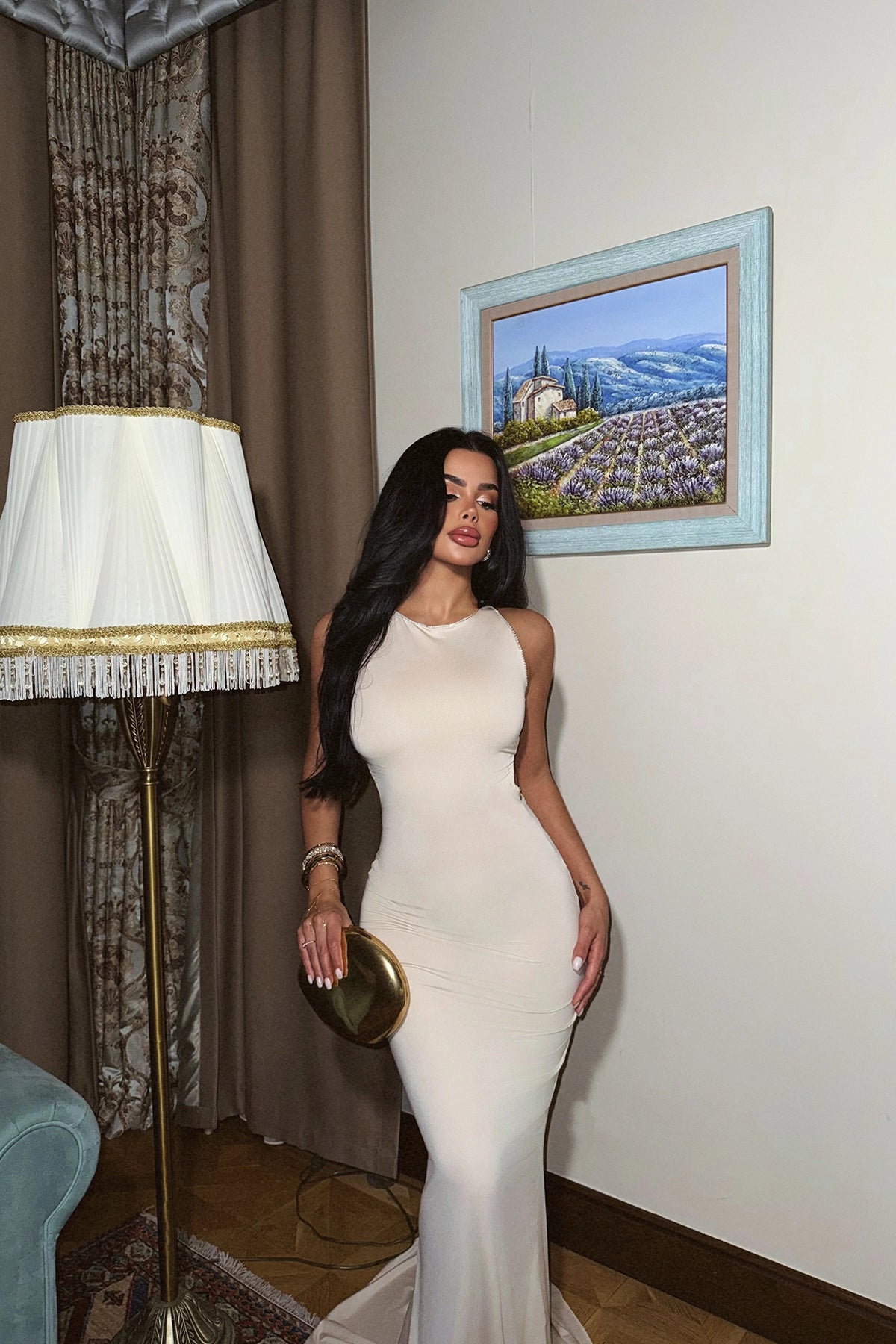 Vestido Longo Creme
