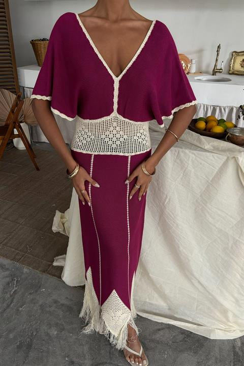 Vestido de Malha c/ decote em V