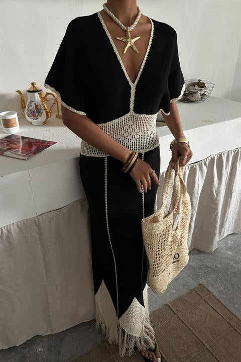 Vestido de Malha c/ decote V