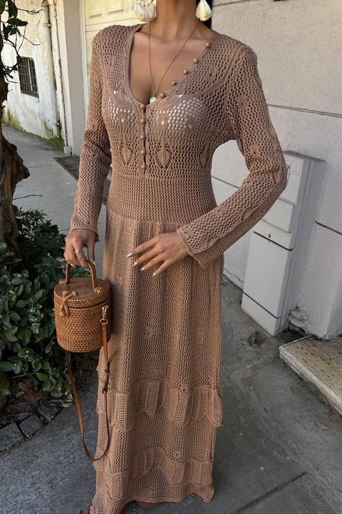 Vestido Étnico Marrom