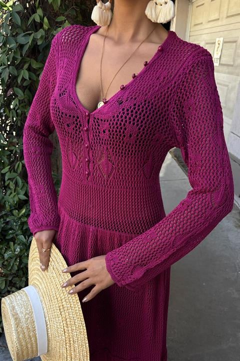 Vestido Étnico Ameixa