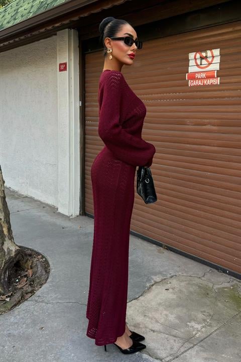 Vestido de Decote em V Croche