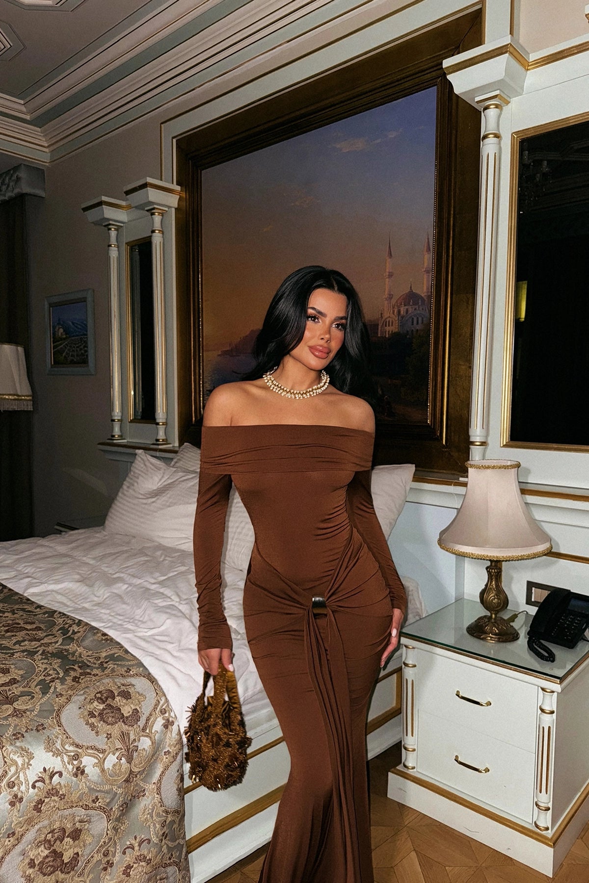 Vestido Marrom