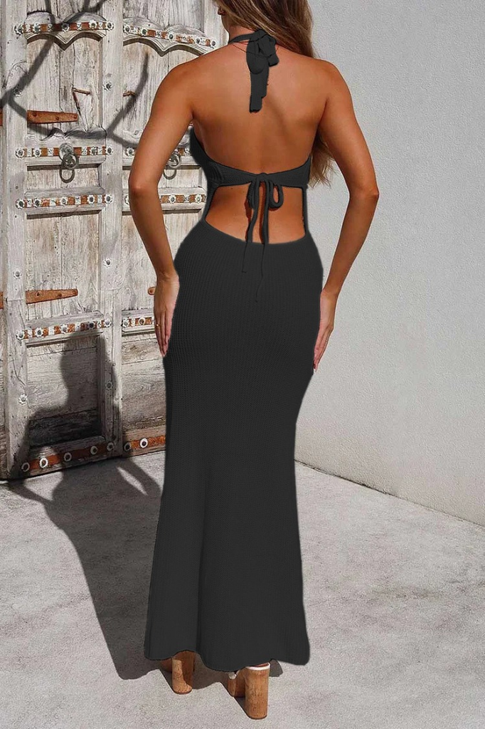 Vestido de Malha Longo Pr