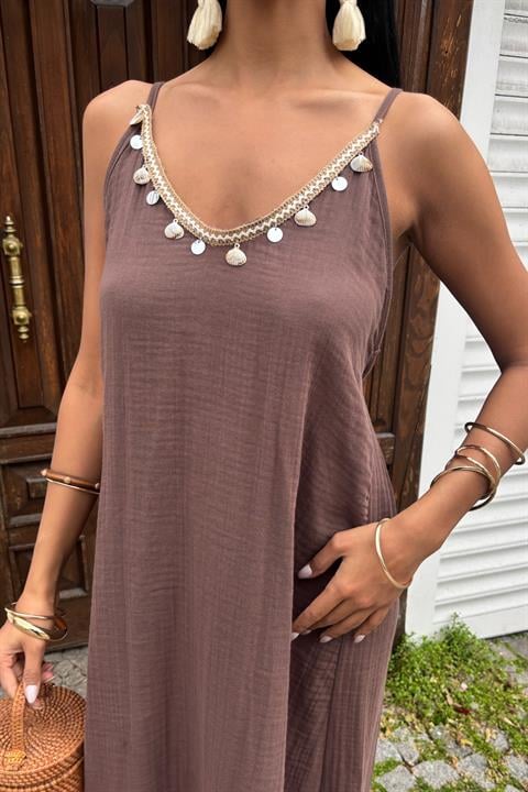 Vestido Mueslin Marrom