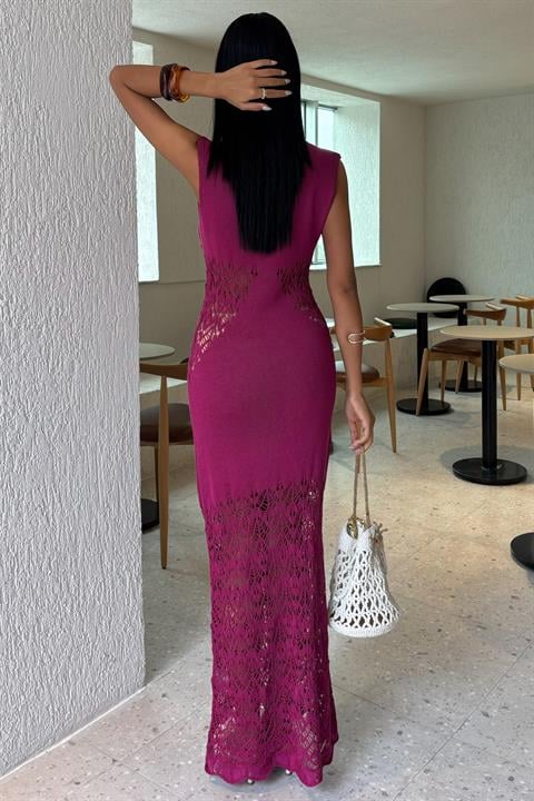 Vestido de Malha Ameixa