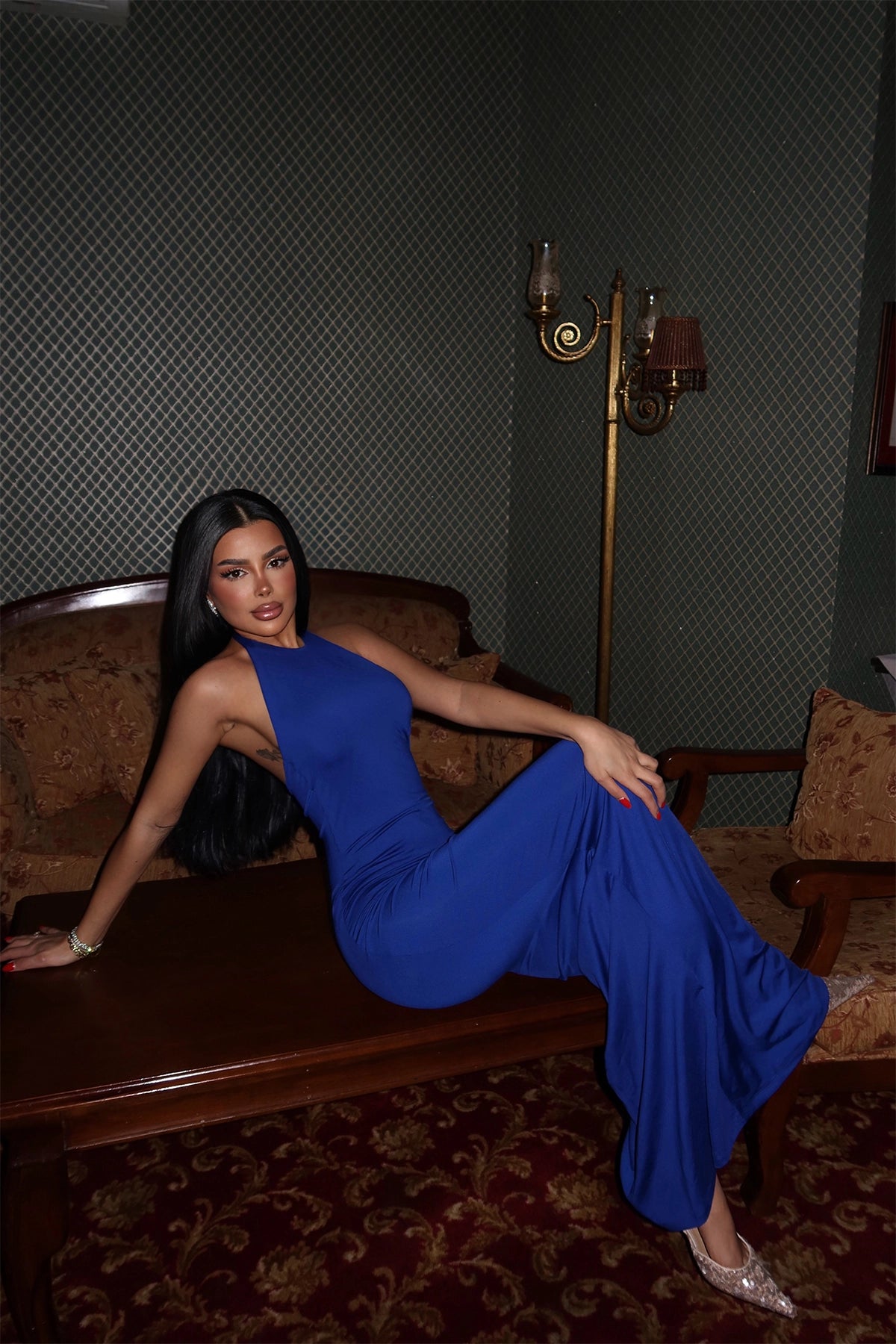 Vestido Longo Azul Marinho