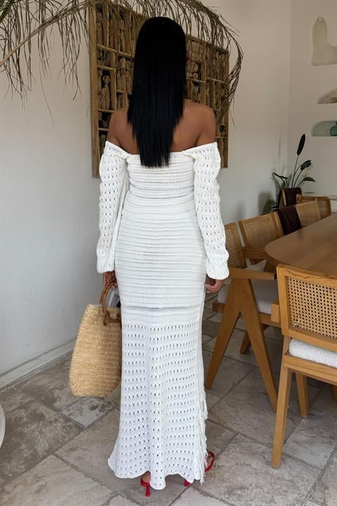Camisola de Malha Étnica Ecru