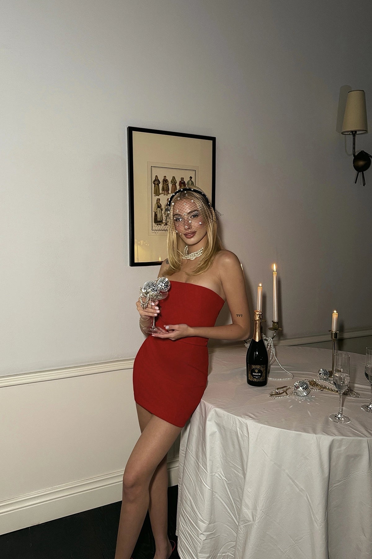 Mini Dress s/ Alças Vermelho