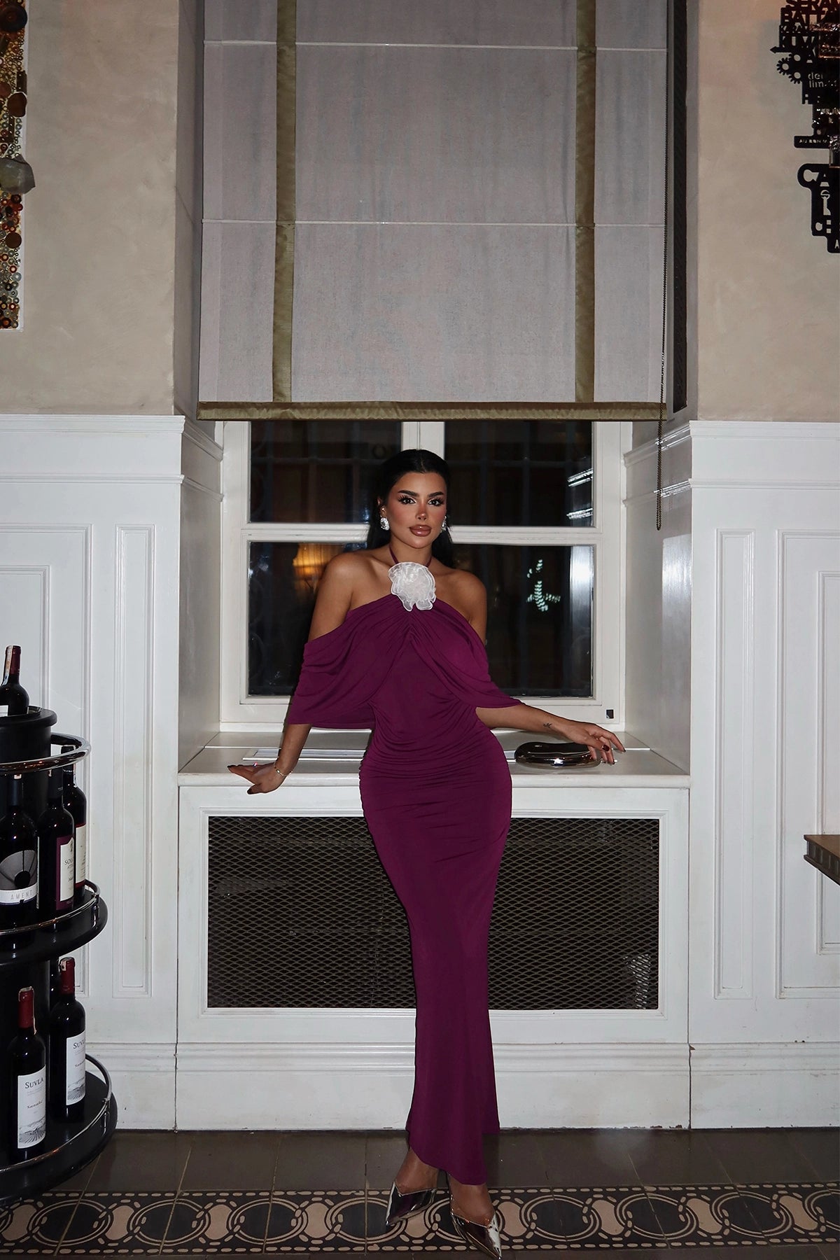 Vestido Longo c/ Rosa