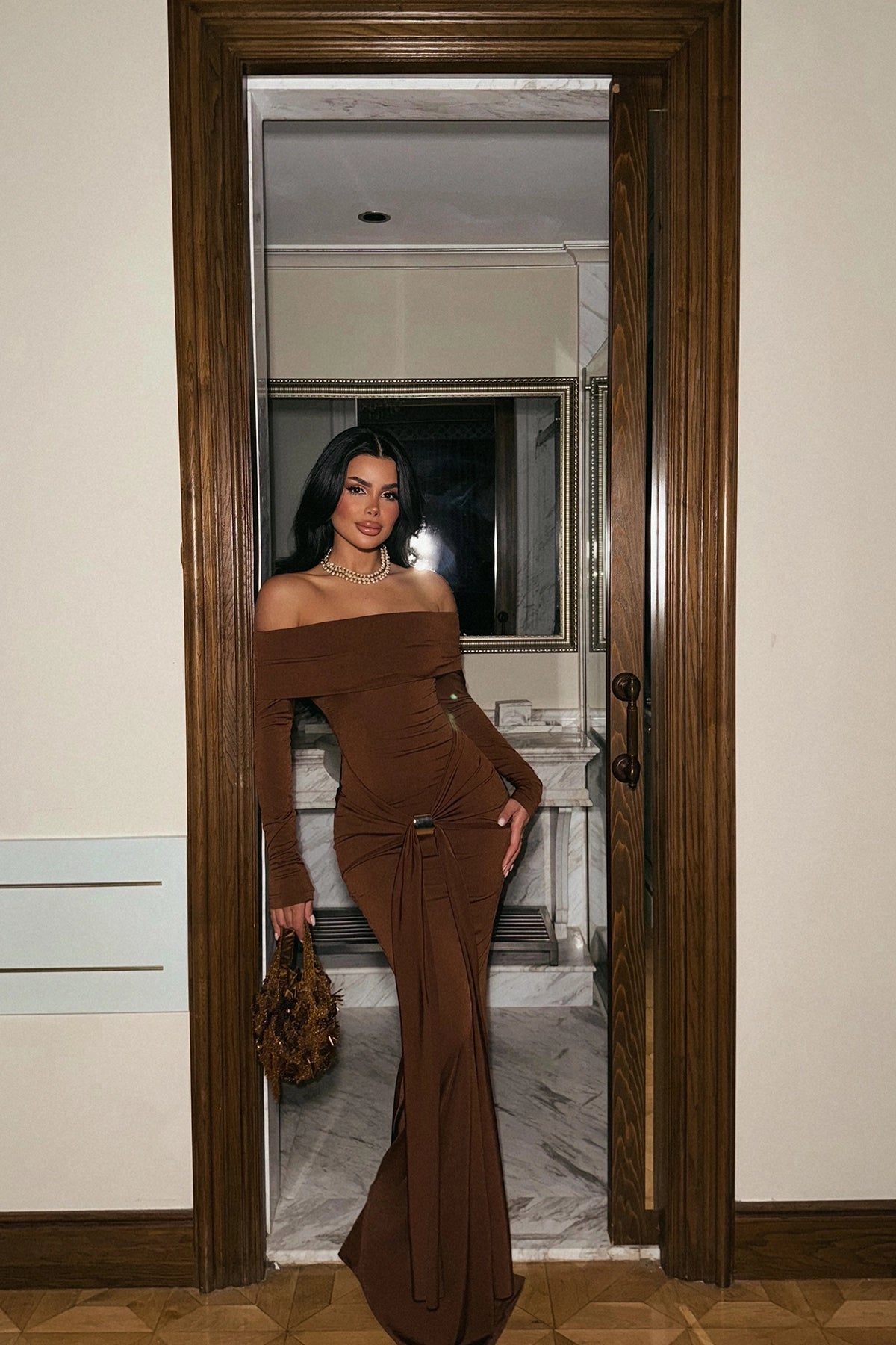 Vestido Marrom