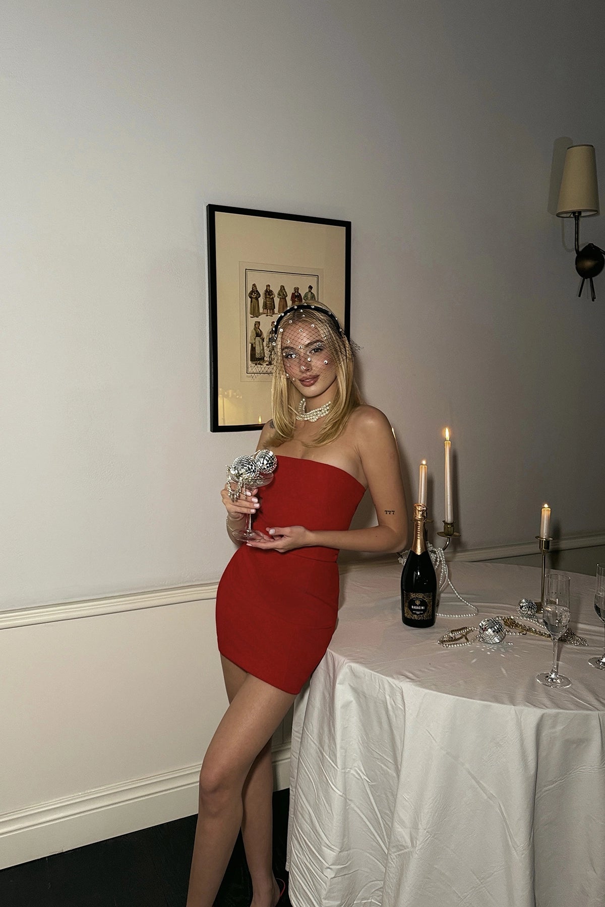 Mini Dress s/ Alças Vermelho