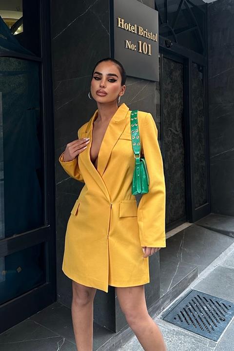 Vestido Blazer Mostarda