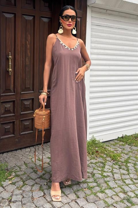 Vestido Mueslin Marrom