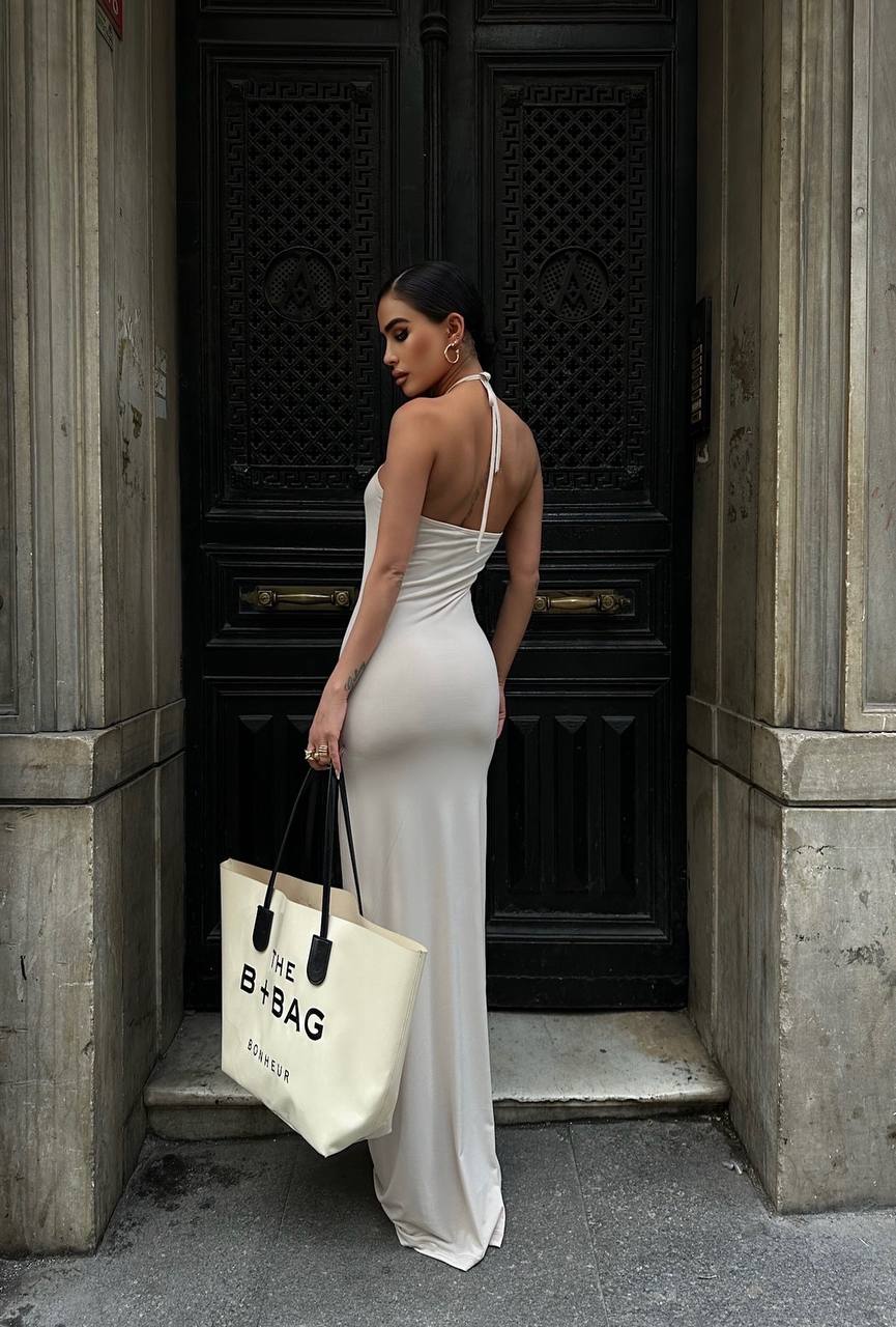 Vestido Maxi Bege