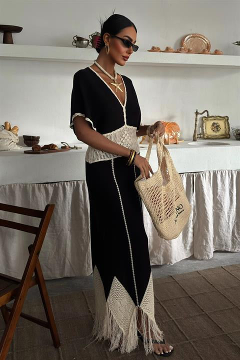 Vestido de Malha c/ decote V