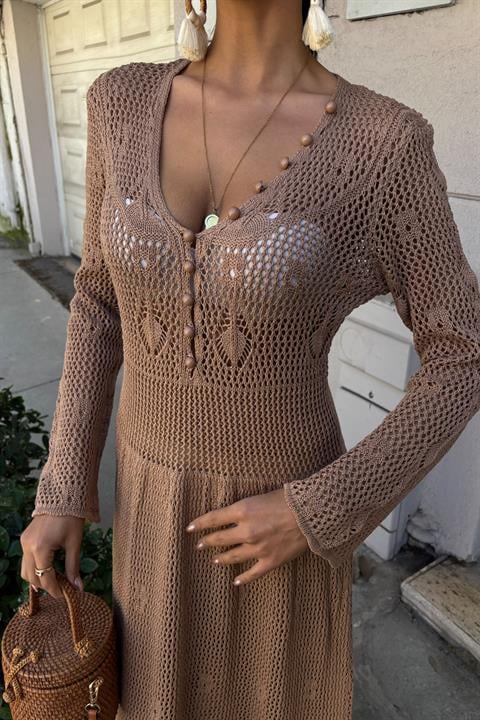 Vestido Étnico Marrom