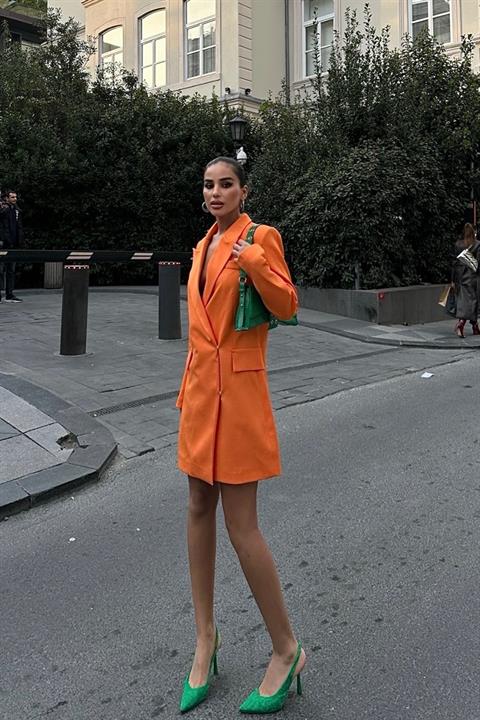Vestido Blazer Laranja