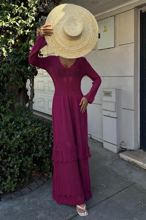 Vestido Étnico Ameixa