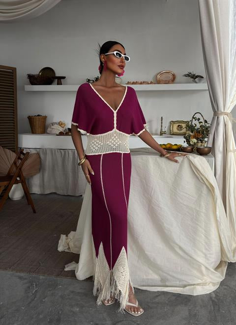 Vestido de Malha c/ decote em V