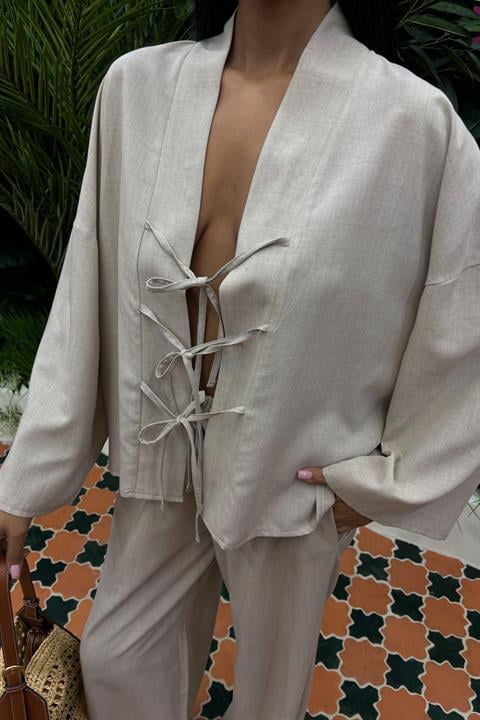 Camisa de Linho c/ Laços