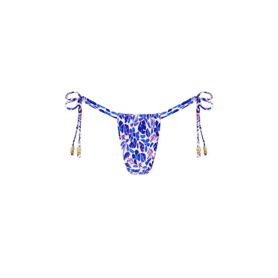 Cueca de biquíni fio dental laço - Ocean Colada