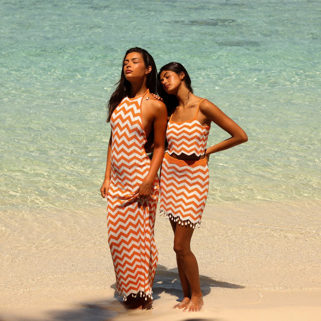Vestido Midi de Malha - Dreamsicle