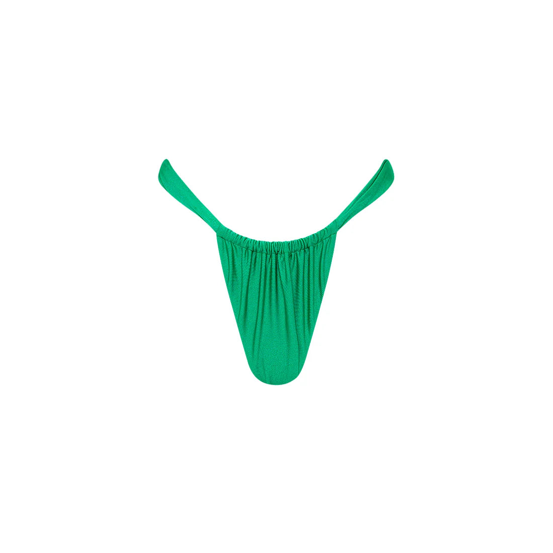 Cueca de biquíni fio dental franzida - Jungle Jewel