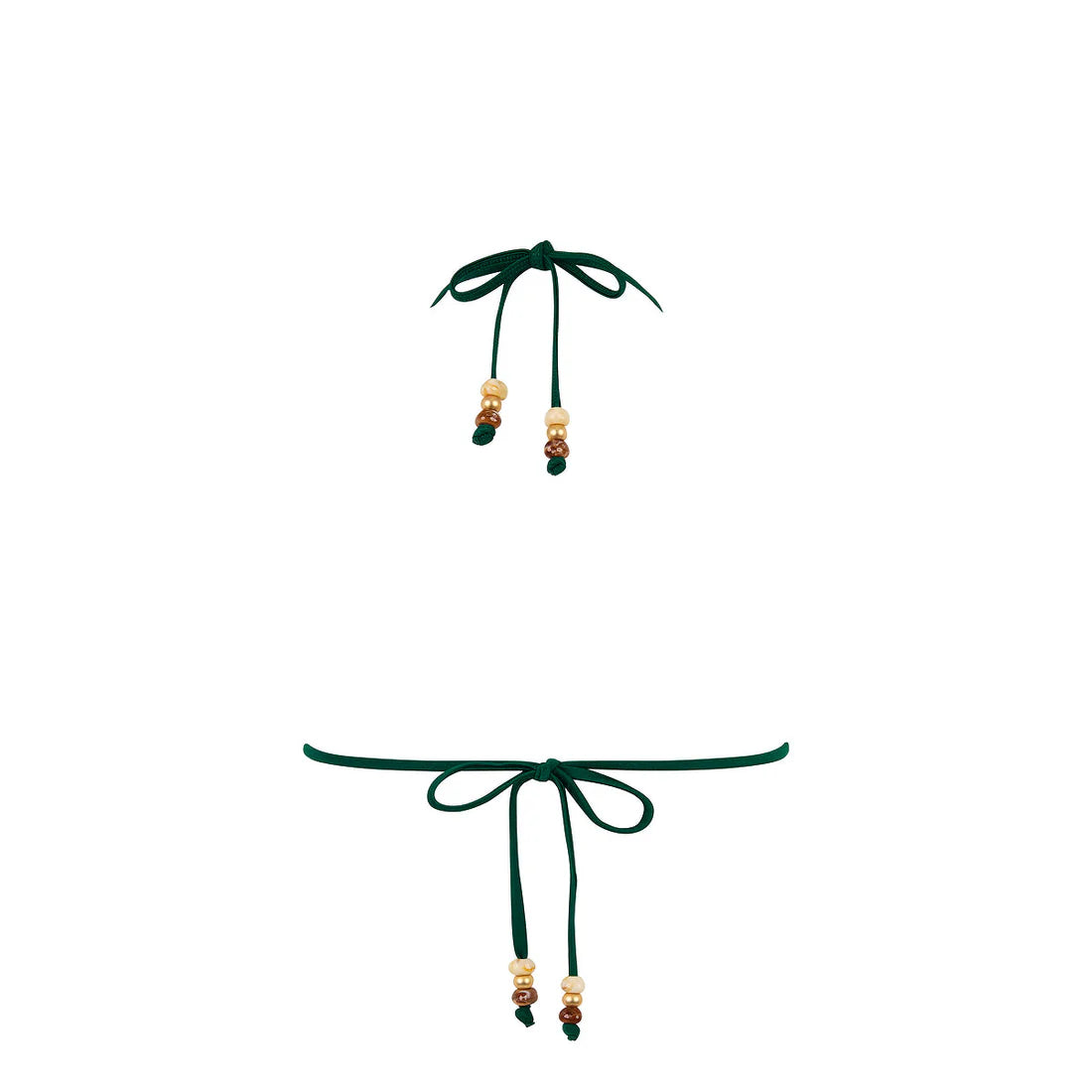 Top de Biquíni Bind Tie Halter - Emerald Tides