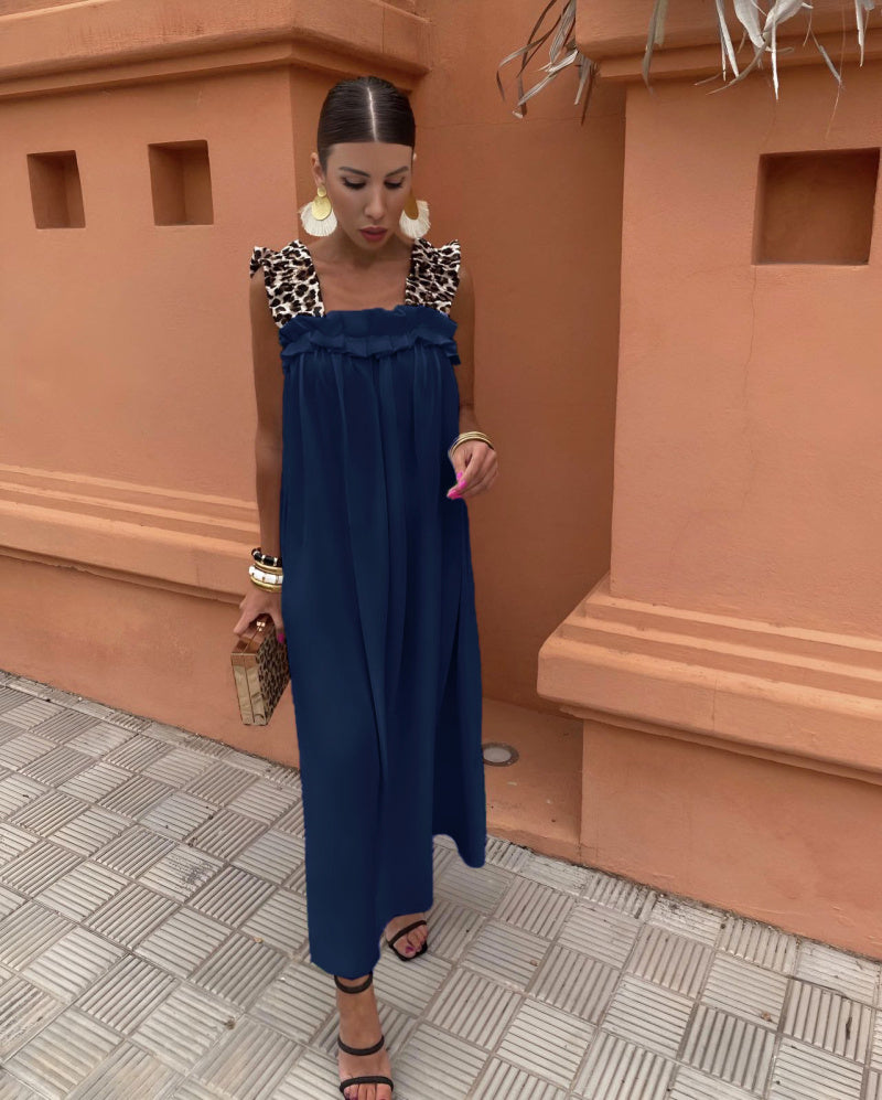 Vestido com Alças Leopardo