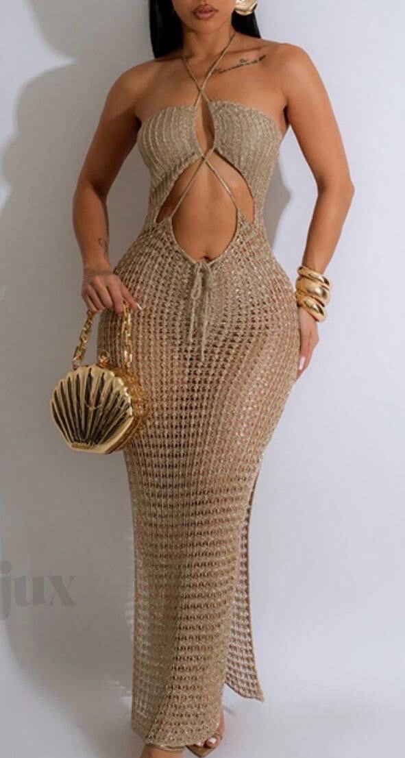 Vestido Gold Mesh