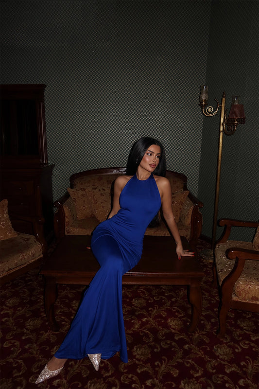 Vestido Longo Azul Marinho