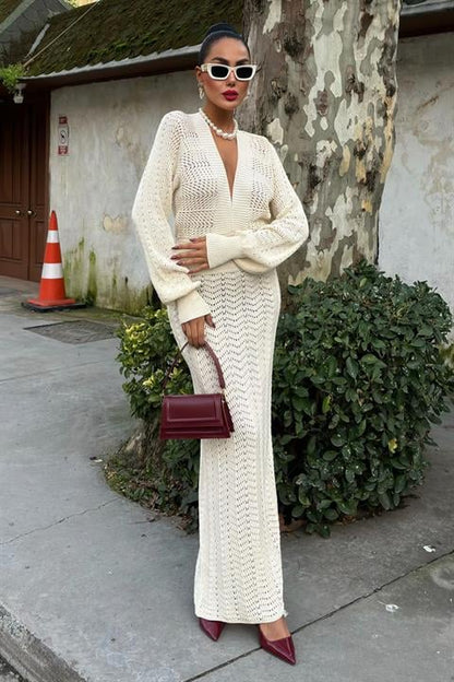 Vestido de Grife Cru